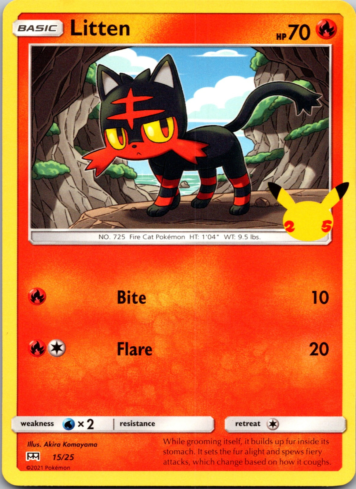 2021 McDonald's 25th Anniversary Promo 015/025 Litten NM X329
