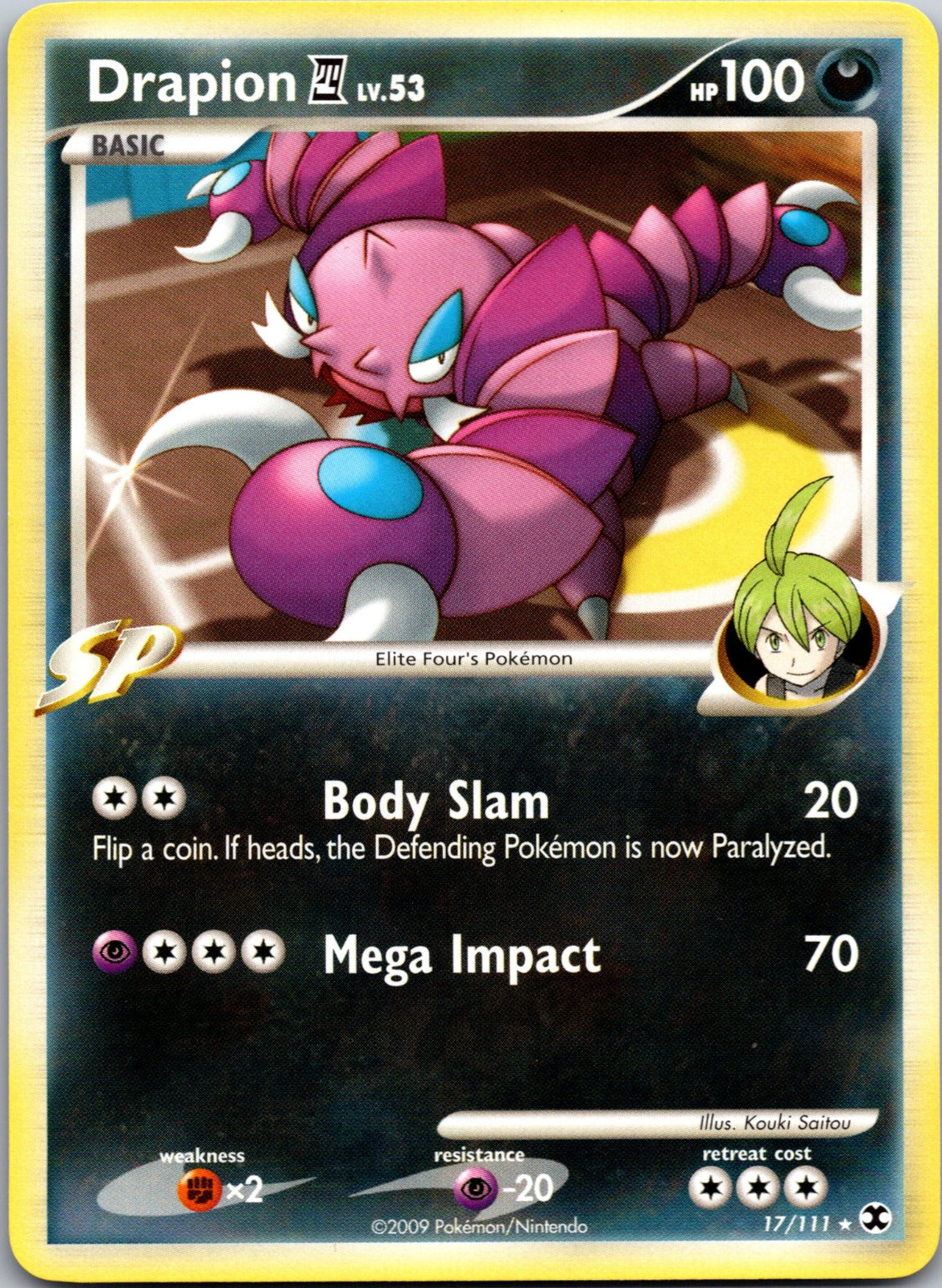 2009 Rising Rivals 17/111 Drapion E4 LP F71