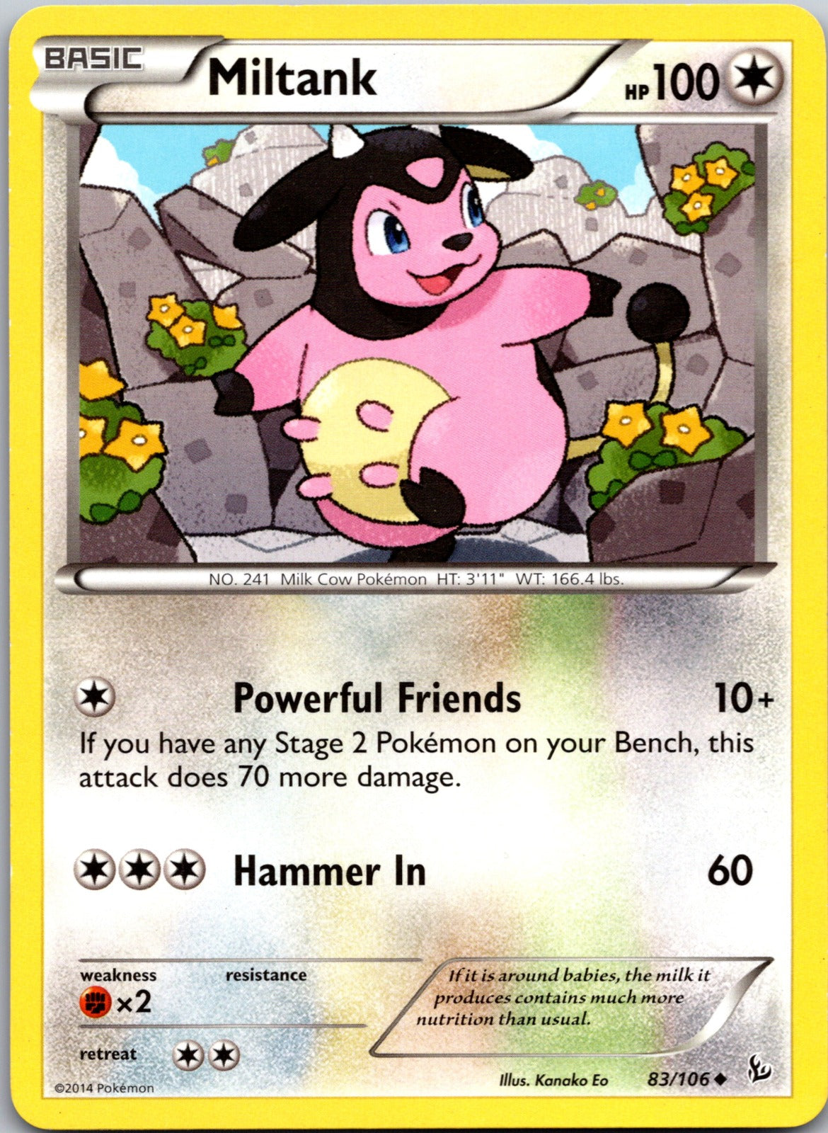 2014 XY - Flashfire 83/106 Miltank LP E173
