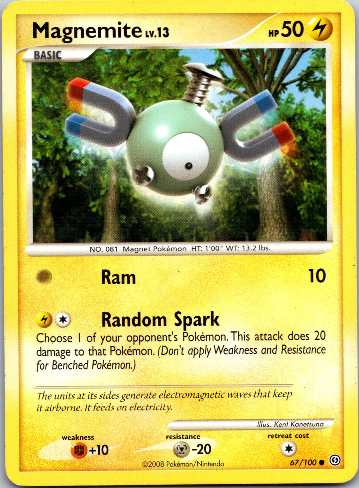 2008 Stormfront 67/100 Magnemite (67) LP B24