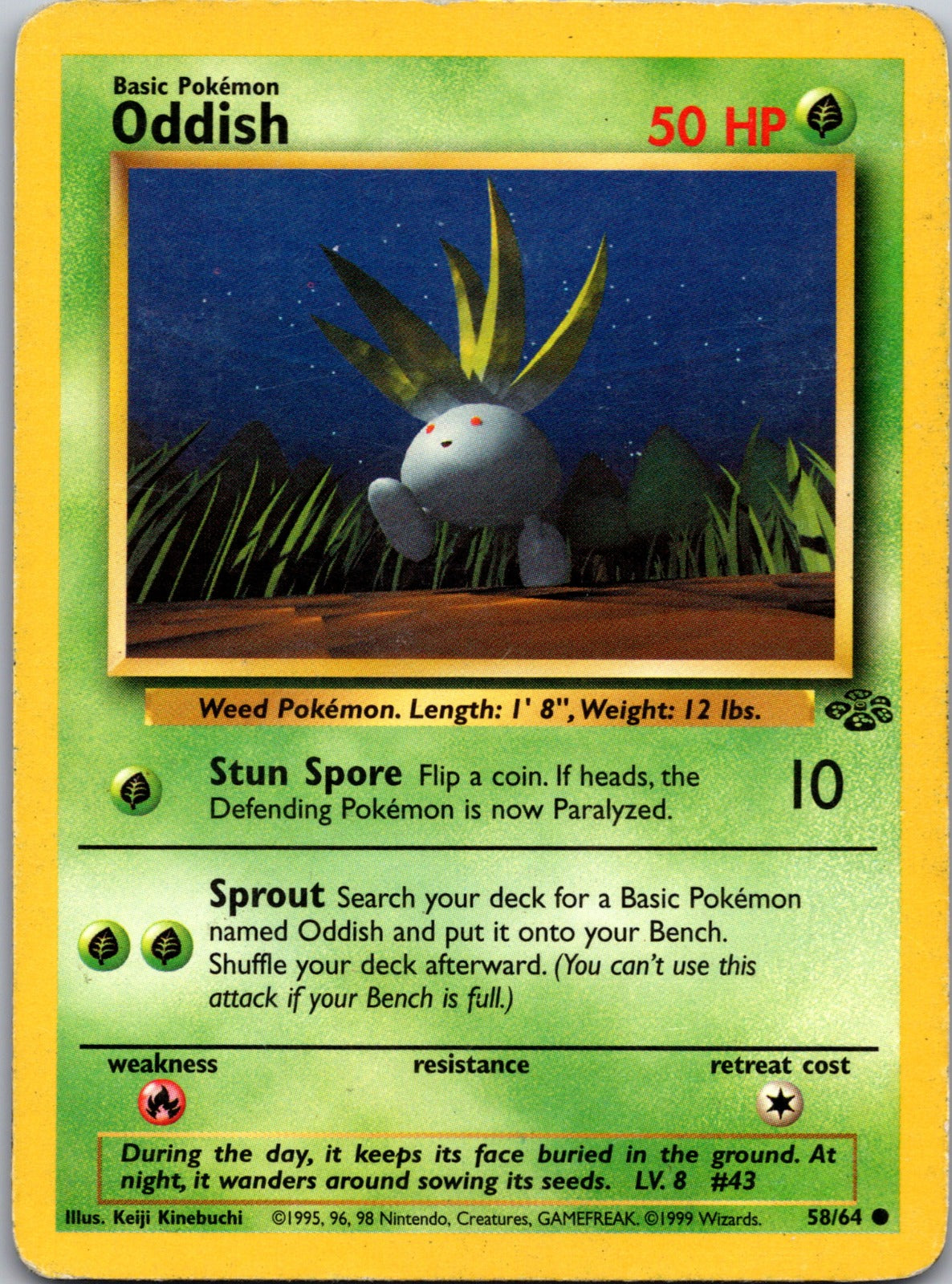 1999 Jungle 58/64 Oddish MP E128