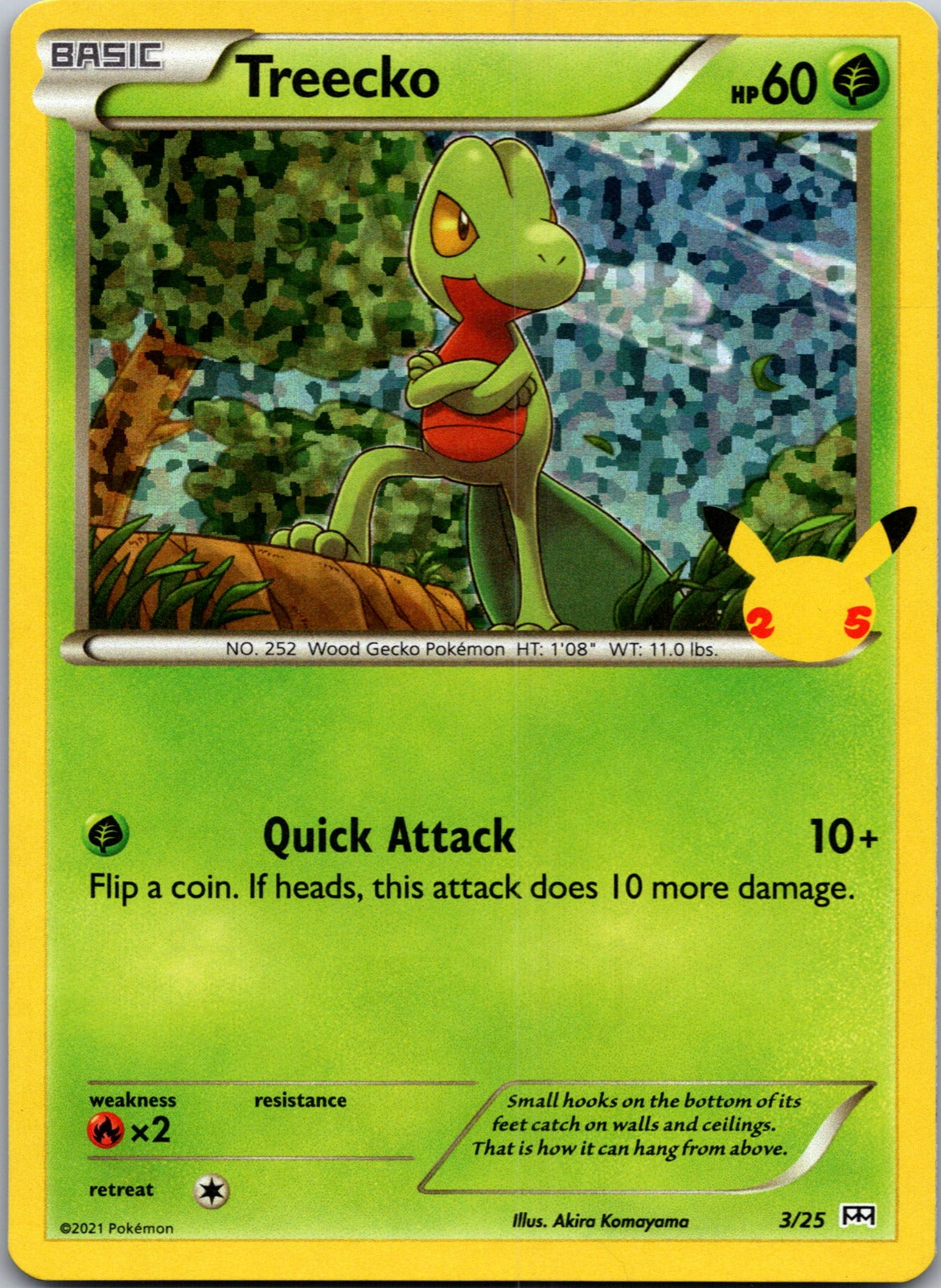 2021 McDonald's 25th Anniversary Promo 003/025 Treecko (Holo) NM X288