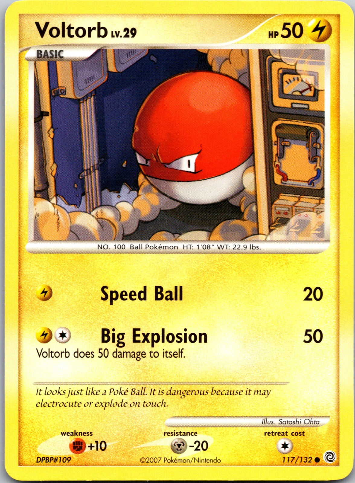 2007 Secret Wonders 117/132 Voltorb LP A105