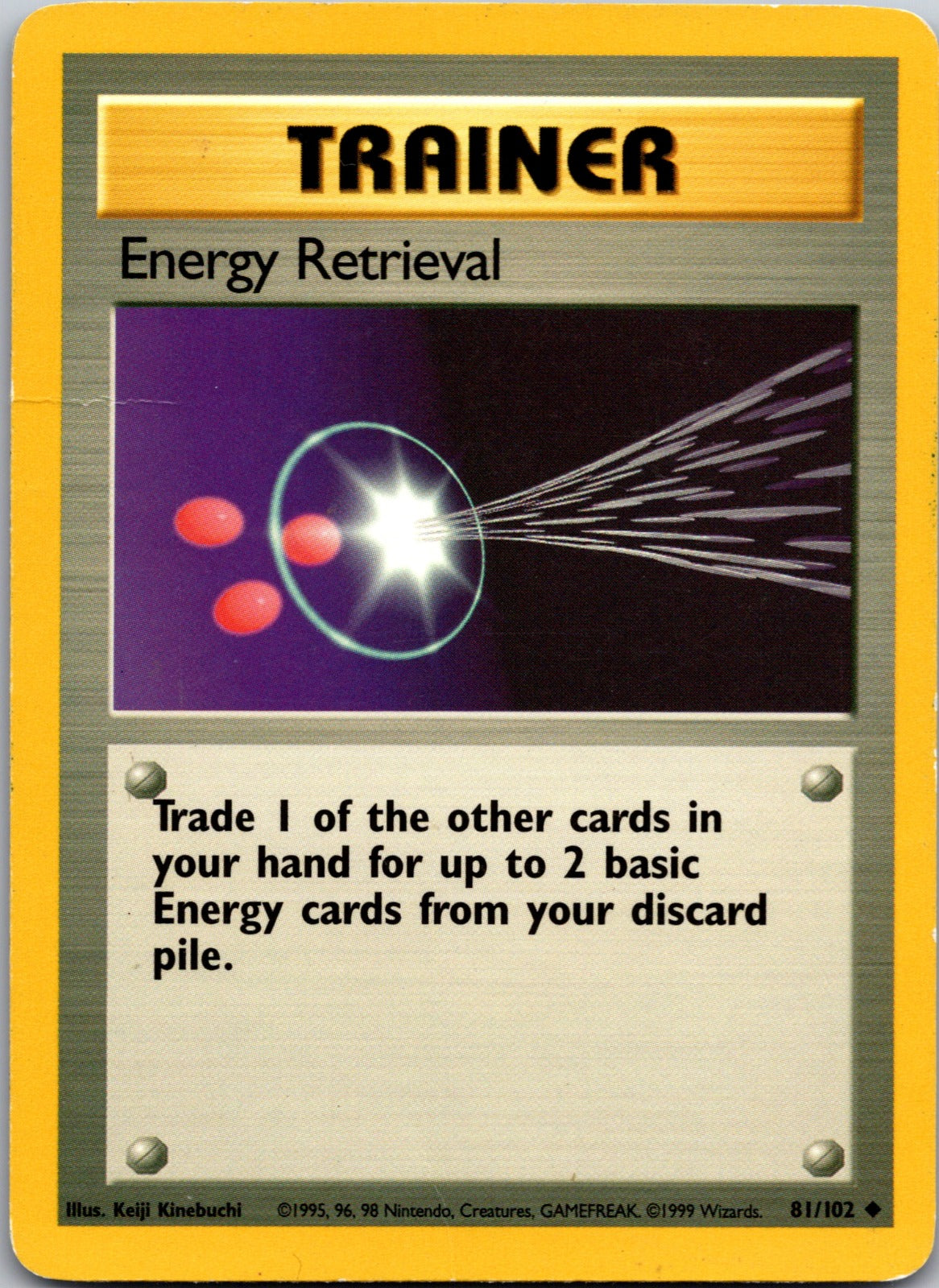 1999 Base Set 081/130 Energy Retrieval HP Z199