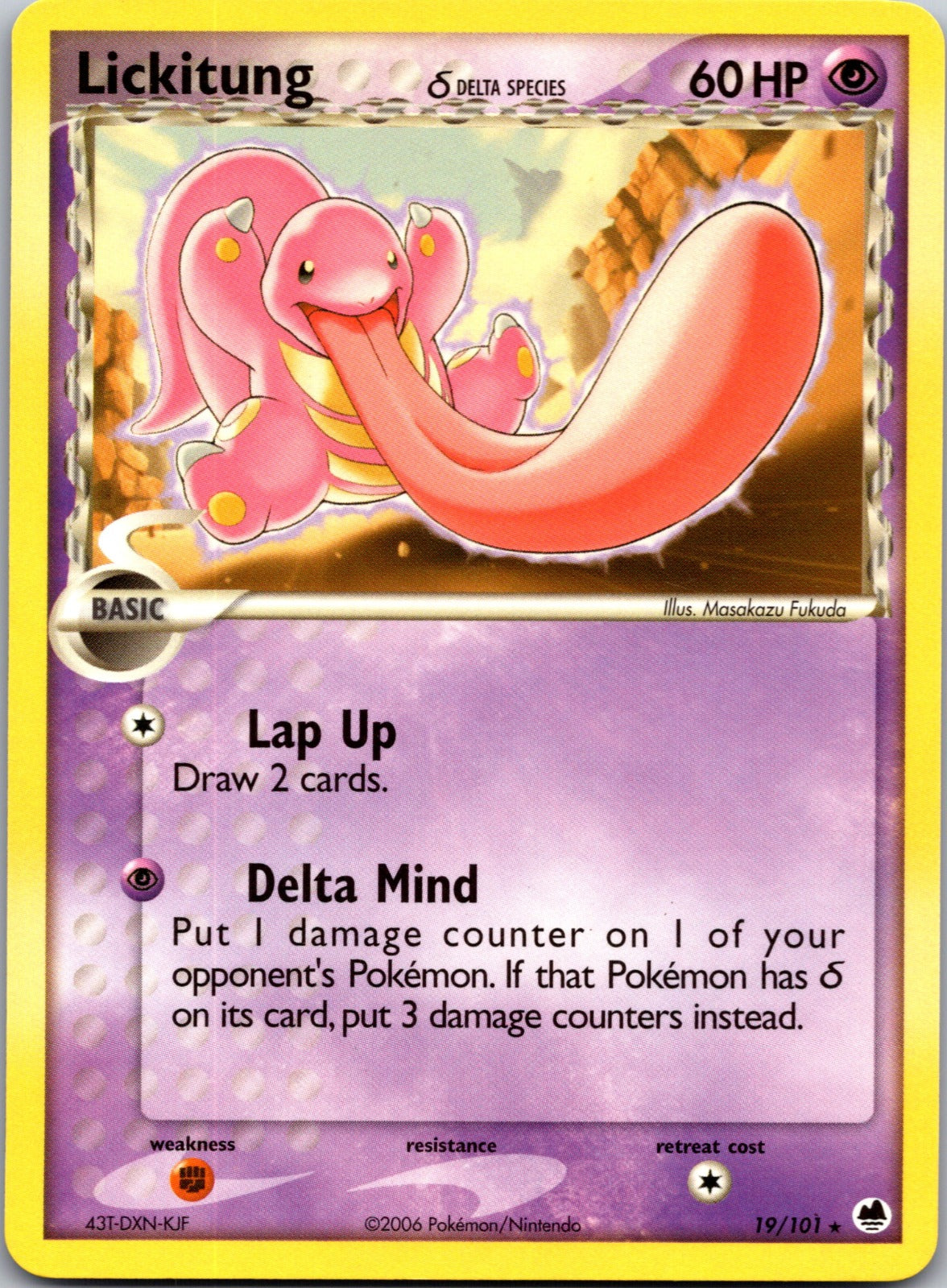 2006 Dragon Frontiers 19/101 Lickitung (Delta Species) LP D97