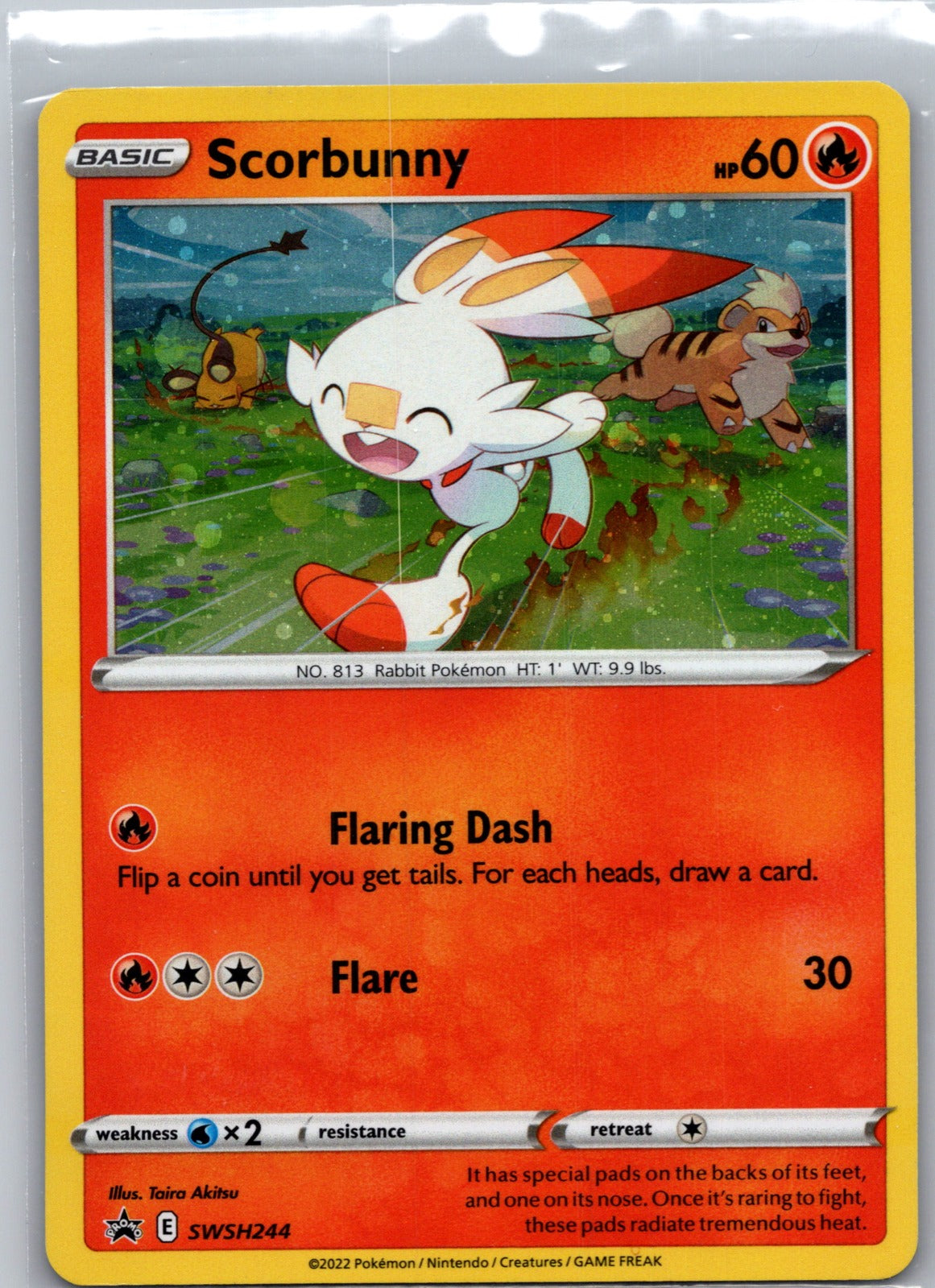 2022 SWSH: Sword and Shield Promo Cards SWSH244 Scorbunny (Cosmos Holo) NM G37