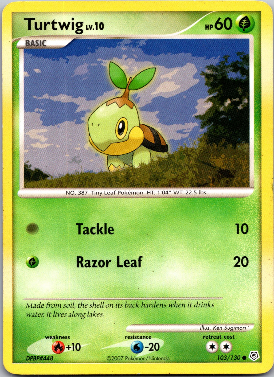 2007 Diamond and Pearl 103/130 Turtwig LP D163
