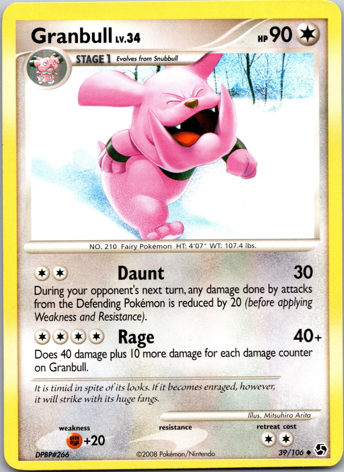 2008 Great Encounters 39/106 Granbull LP Y197