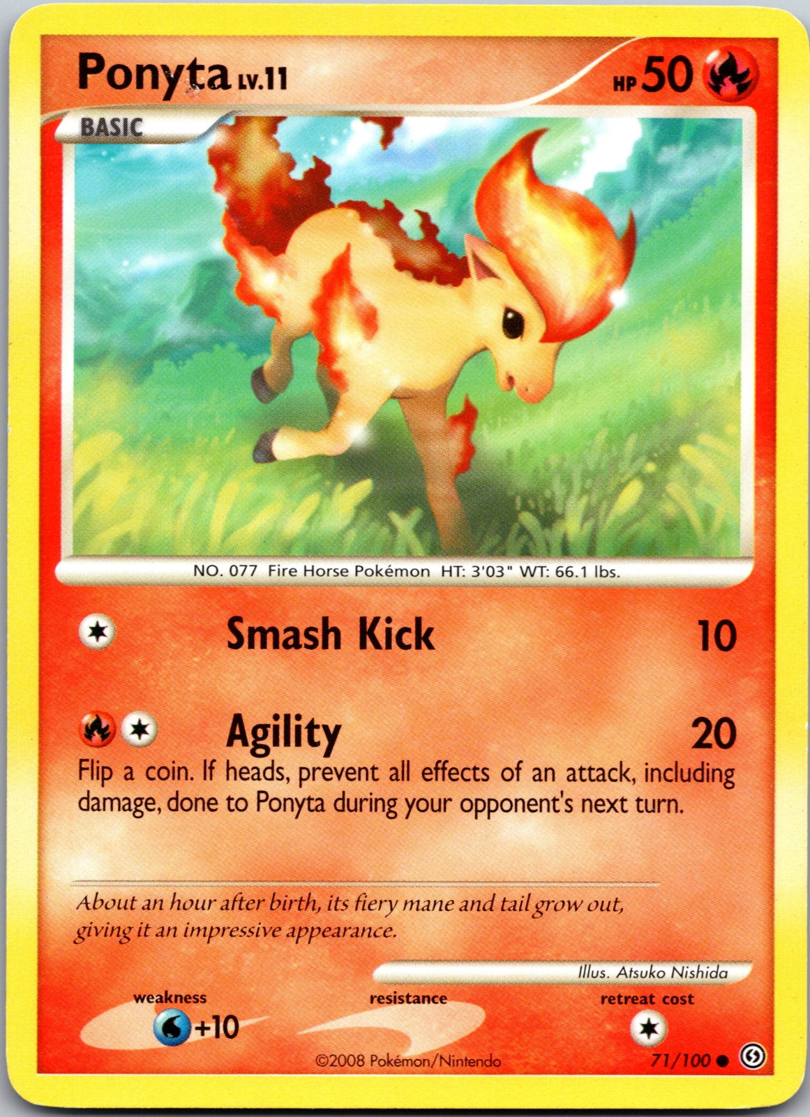 2008 Stormfront 71/100 Ponyta LP C334