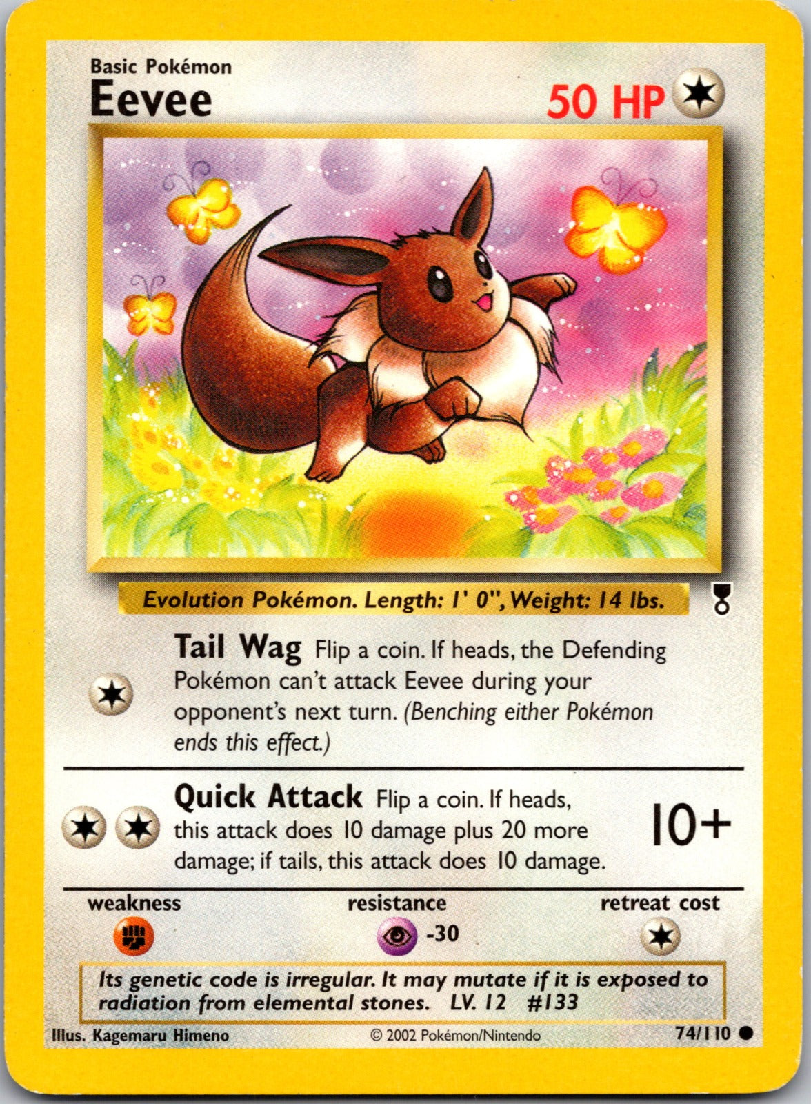 2002 Legendary Collection 074/110 Eevee LP Y76