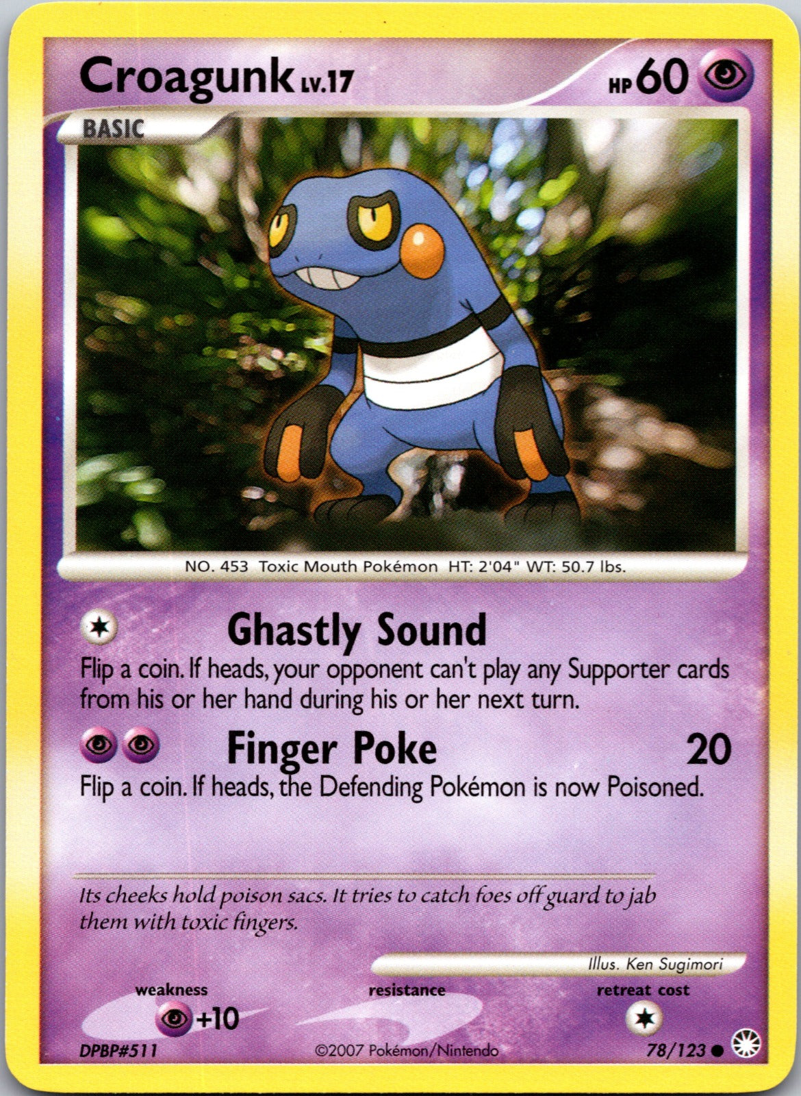 2007 Mysterious Treasures 78/123 Croagunk LP D356