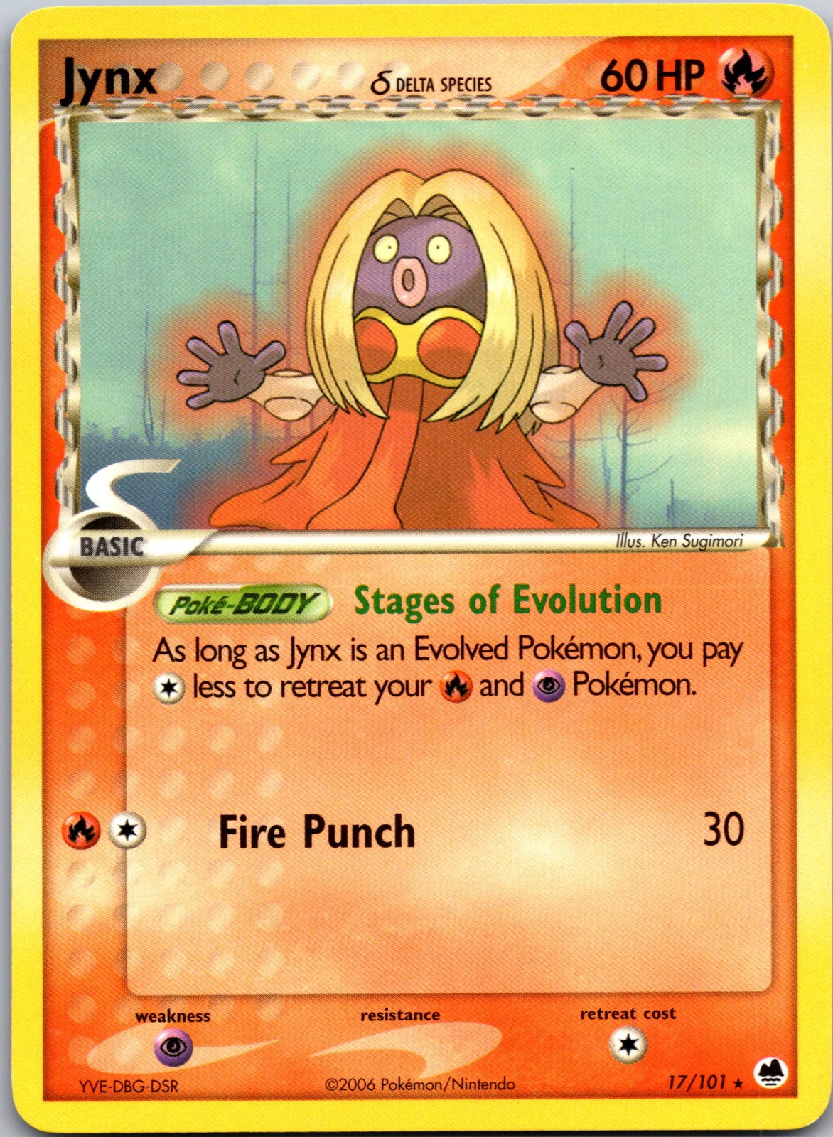 2006 Dragon Frontiers 17/101 Jynx (Delta Species) LP C229