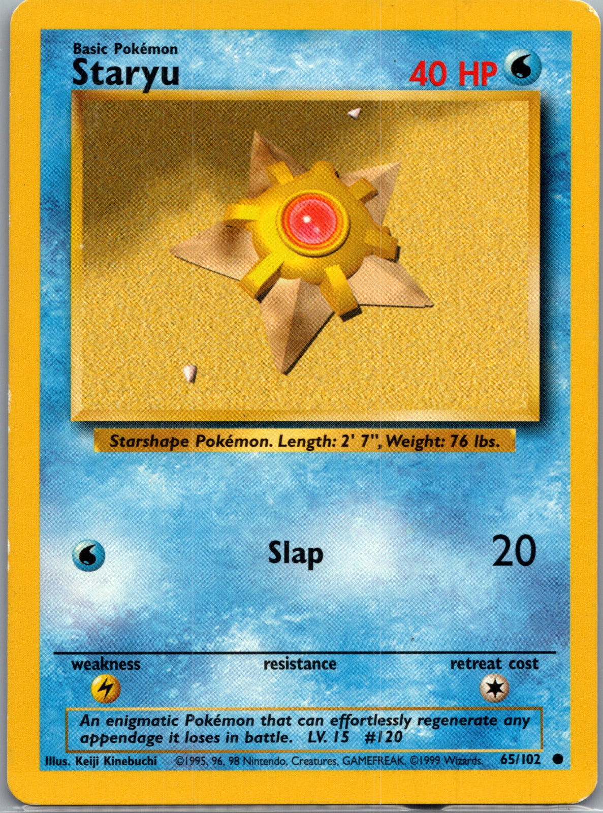 1999 Base Set 065/102 Staryu MP S277