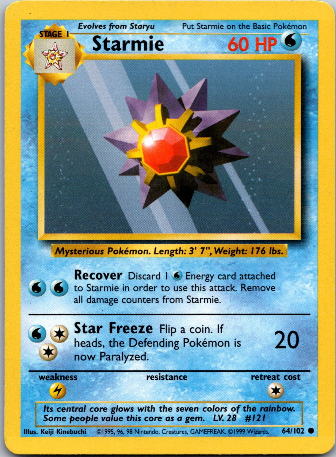 1999 Base Set 064/102 Starmie LP F231