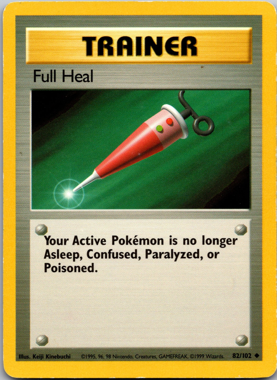 1999 Base Set 082/102 Full Heal HP Z207