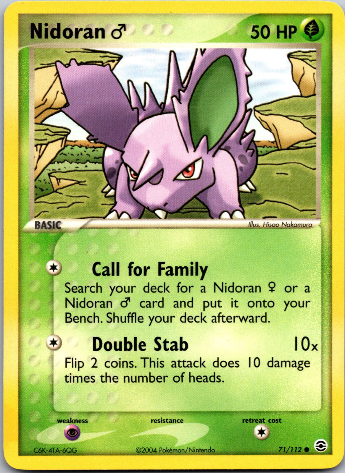 2004 FireRed and LeafGreen 71/112 Nidoran M LP Y310