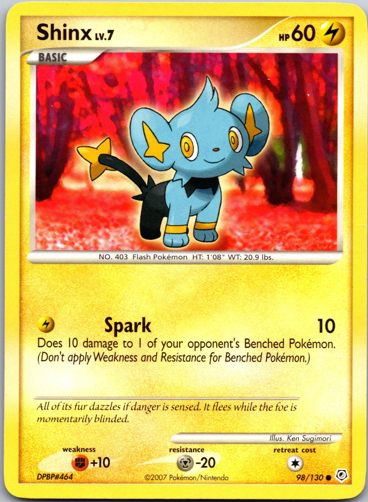 2007 Diamond and Pearl 098/130 Shinx LP A229