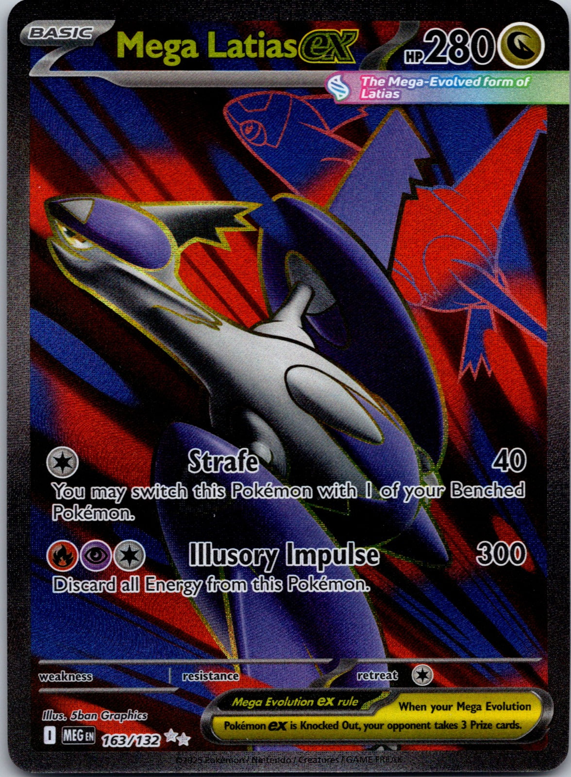 2025 ME01: Mega Evolution 163/132 Mega Latias ex NM X58