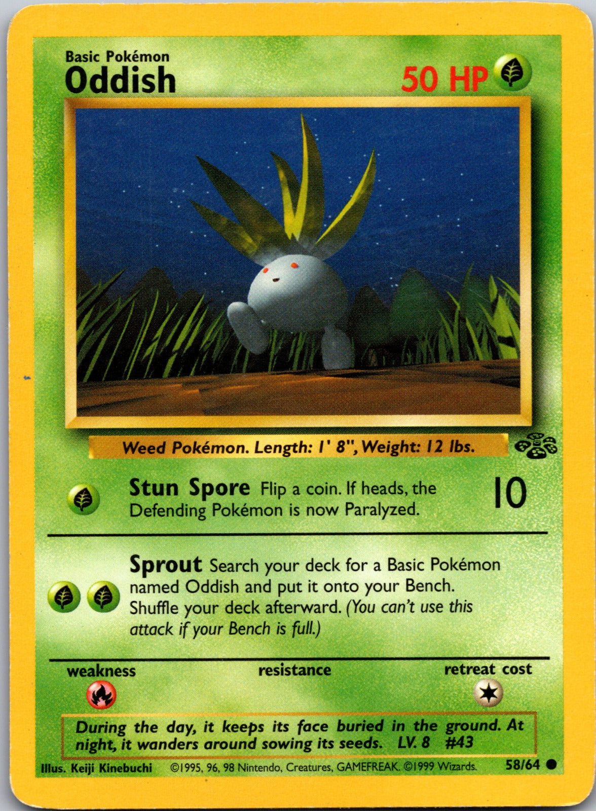1999 Jungle 58/64 Oddish MP F289