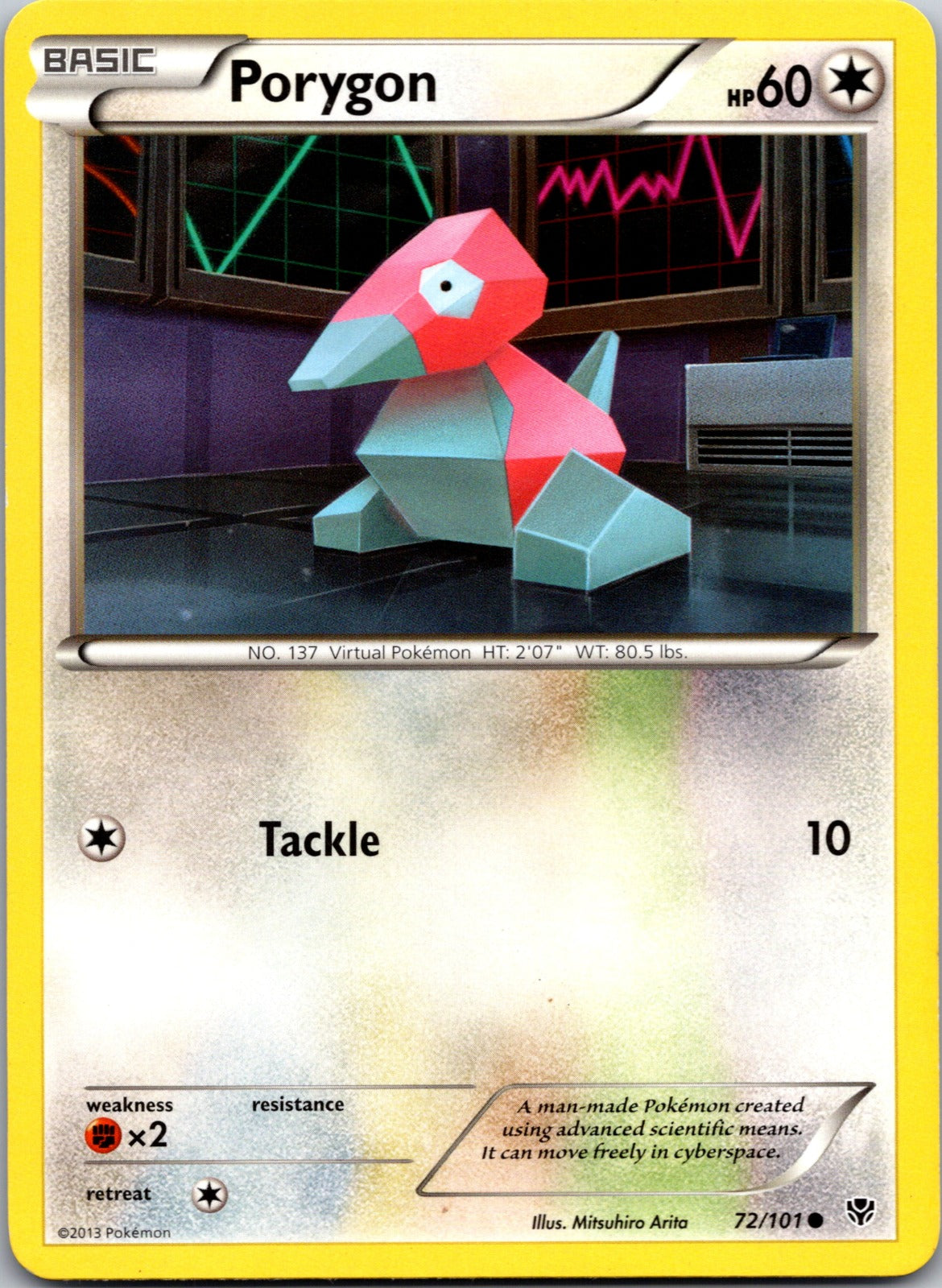 2013 Plasma Blast 72/101 Porygon LP F159