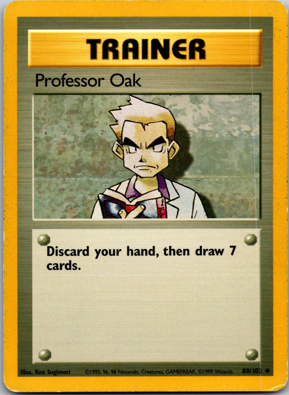 1999 Base Set 088/102 Professor Oak MP Z301