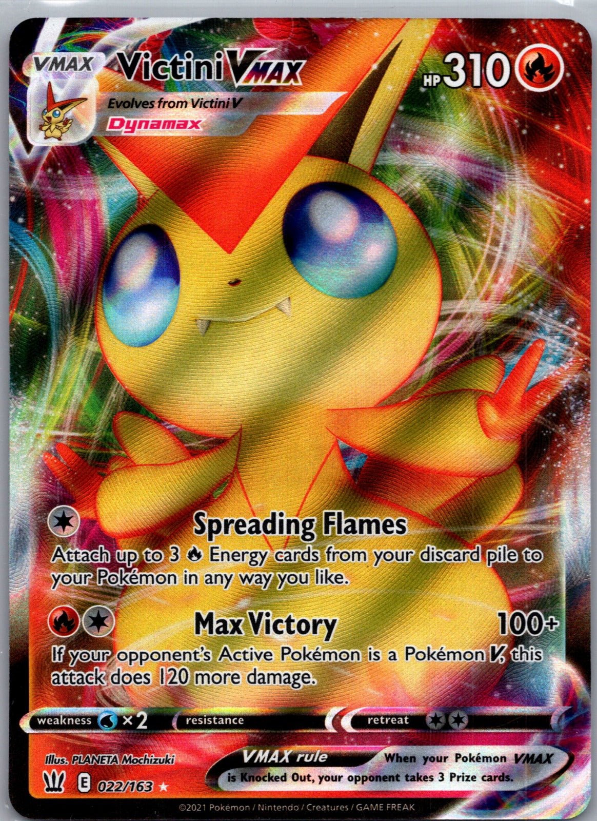 2021 SWSH05: Battle Styles 022/163 Victini VMAX NM S210