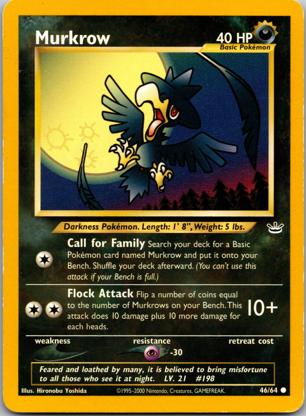 2001 Neo Revelation 46/64 Murkrow MP F222