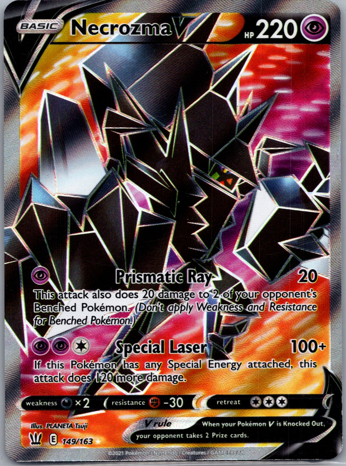 2021 SWSH05: Battle Styles 149/163 Necrozma V (Full Art) NM S209
