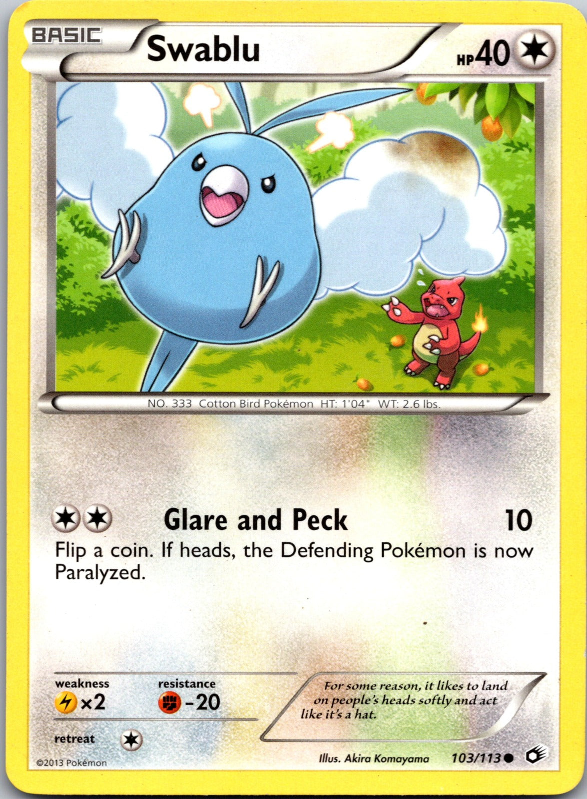 2013 Legendary Treasures 103/113 Swablu LP F155