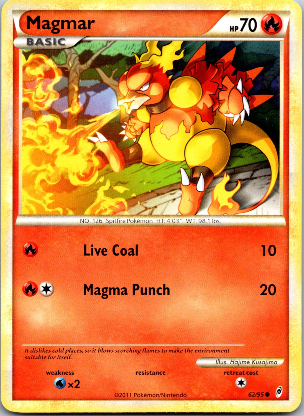 2011 Call of Legends 62/95 Magmar LP D308