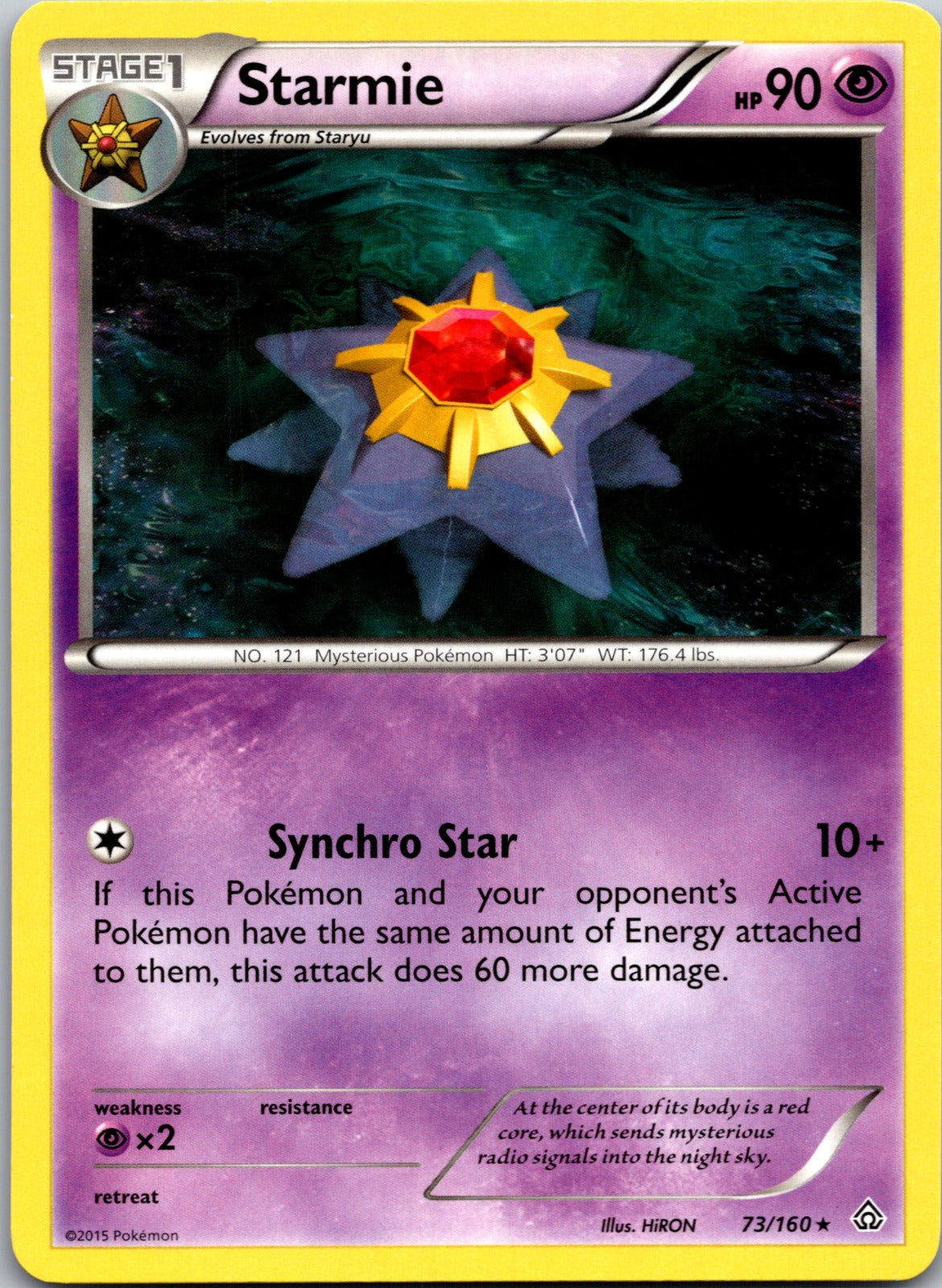 2015 XY - Primal Clash 73/160 Starmie LP E61