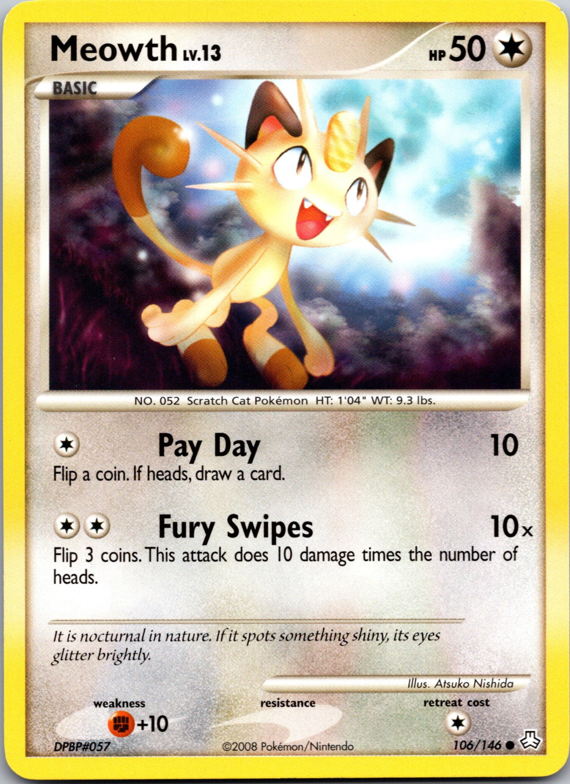 2008 Legends Awakened 106/146 Meowth LP A49