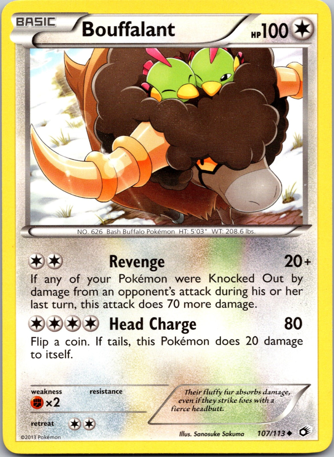 2013 Legendary Treasures 107/113 Bouffalant LP E164