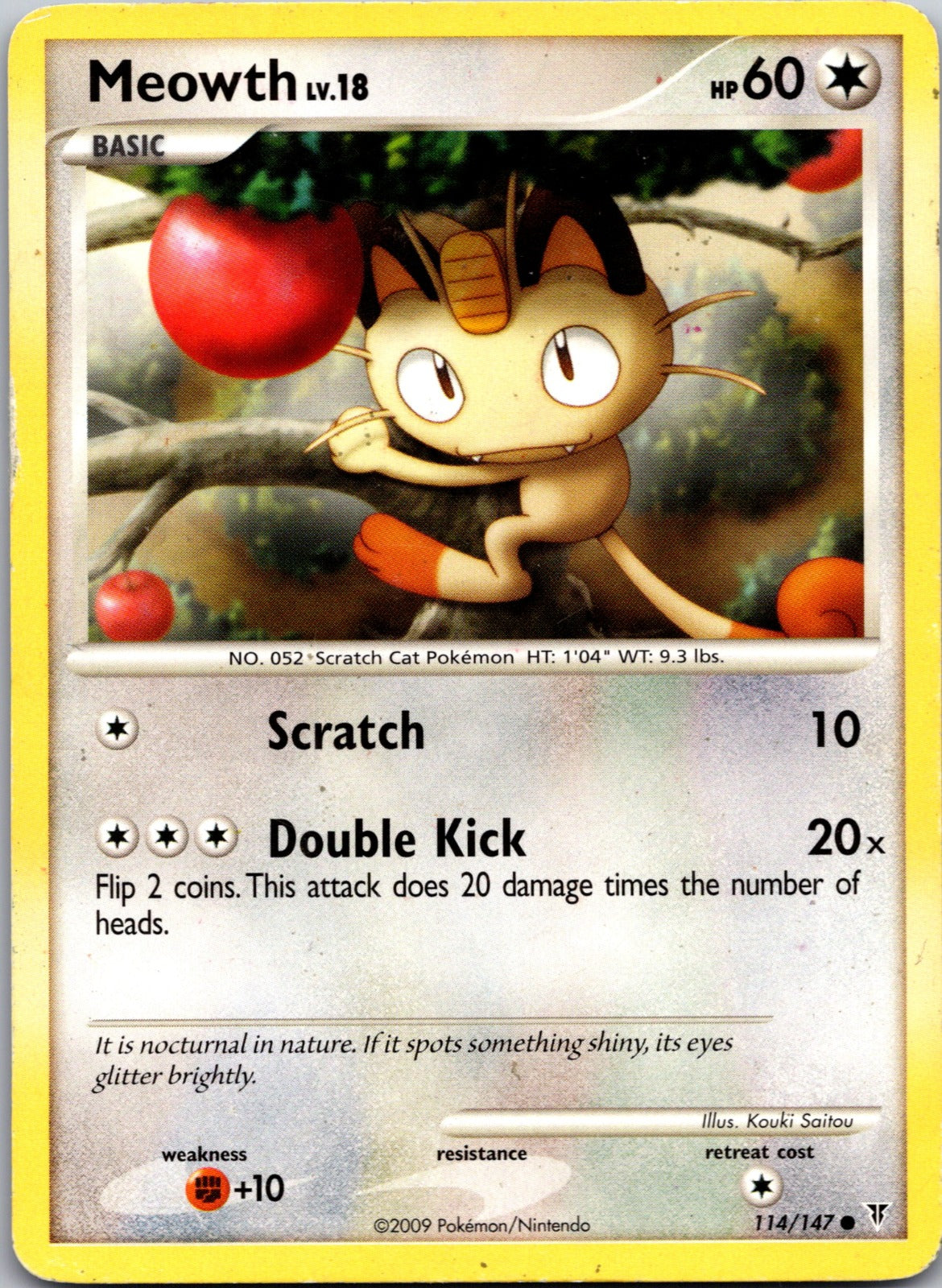 2009 Supreme Victors 114 Meowth HP A202