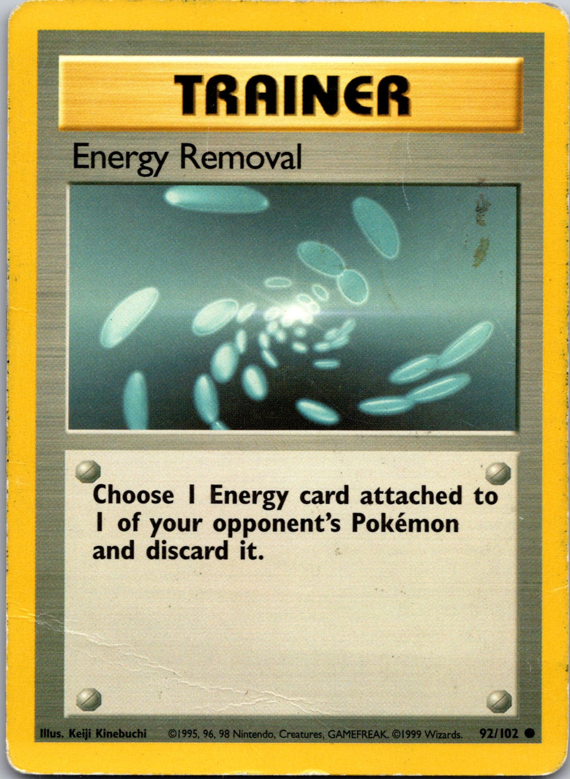 1999 Base Set 092/102 Energy Removal HP Z209