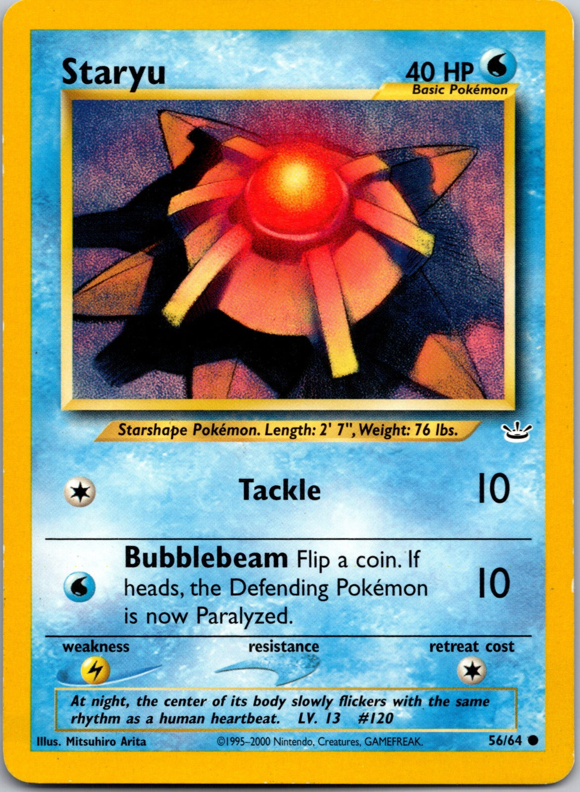 2001 Neo Revelation 56/64 Staryu LP E195