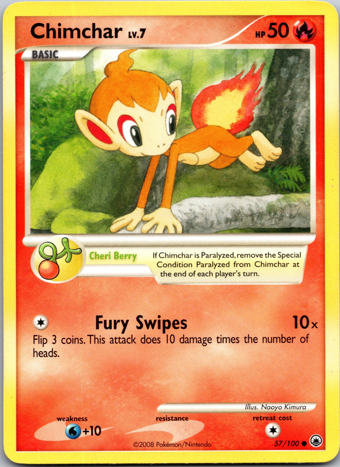 2008 Majestic Dawn 057/100 Chimchar LP D341