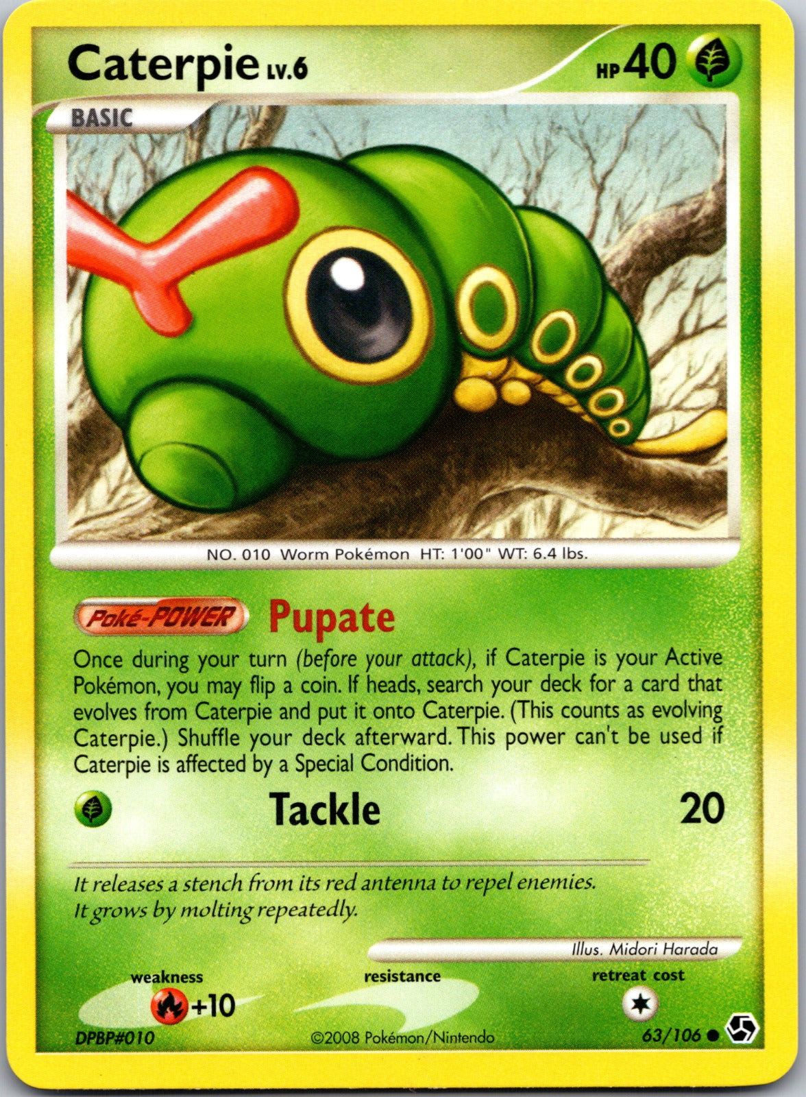 2008 Great Encounters 63/106 Caterpie LP Y233