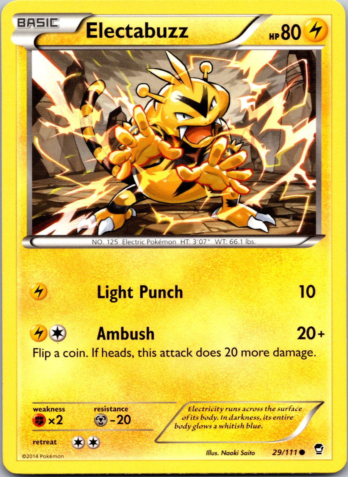2014 XY - Furious Fists 29/111 Electabuzz LP F165