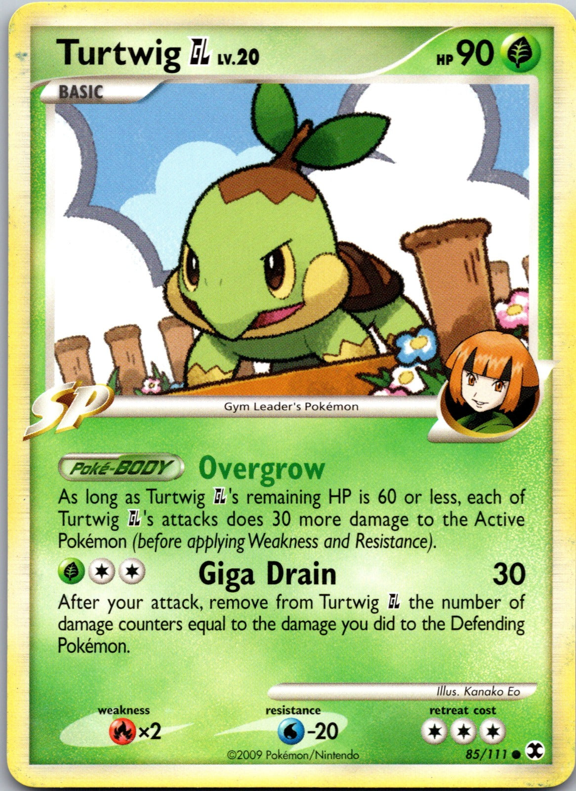 2009 Rising Rivals 85/111 Turtwig GL HP B268