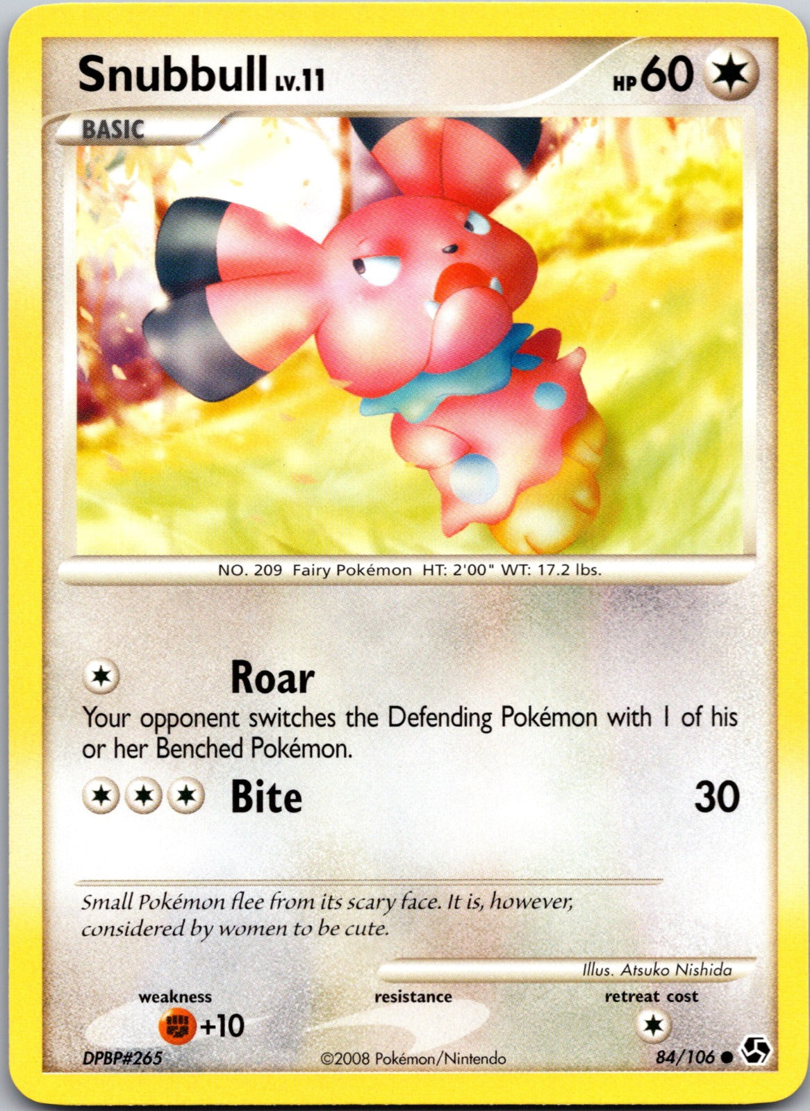 2008 Great Encounters 84/106 Snubbull LP Y202