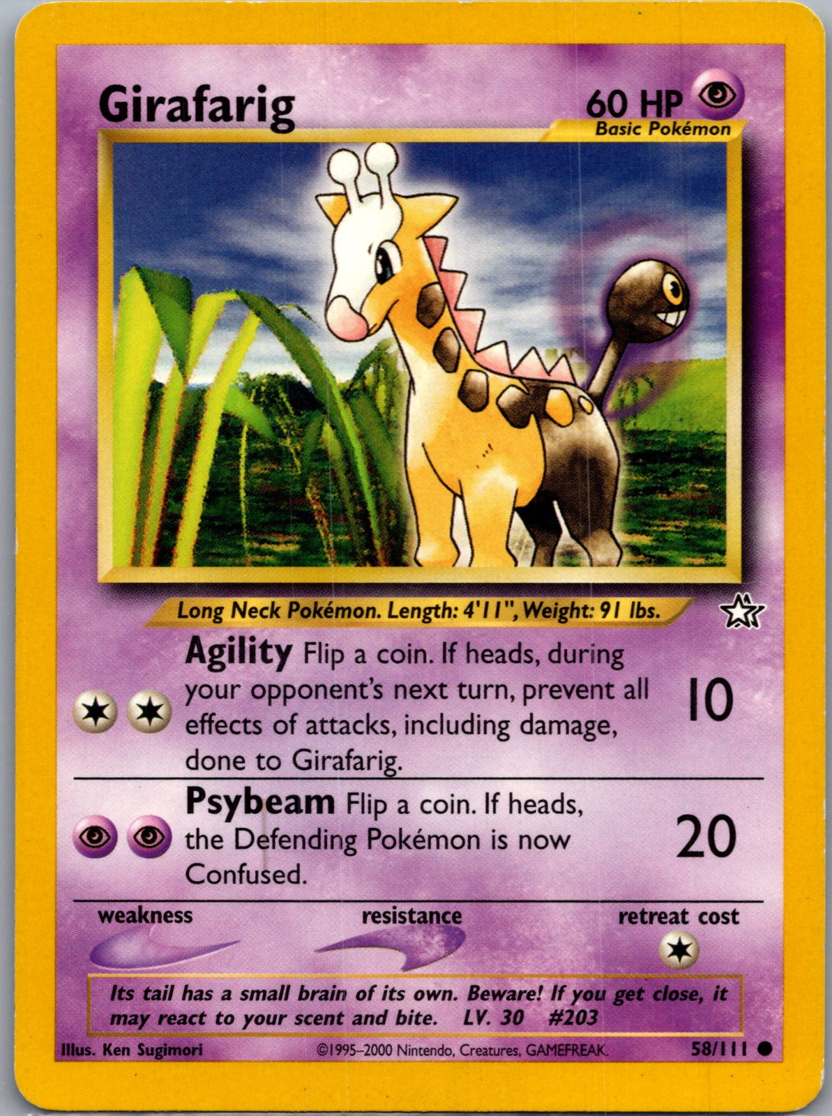 2000 Neo Genesis 058/111 Girafarig LP S260