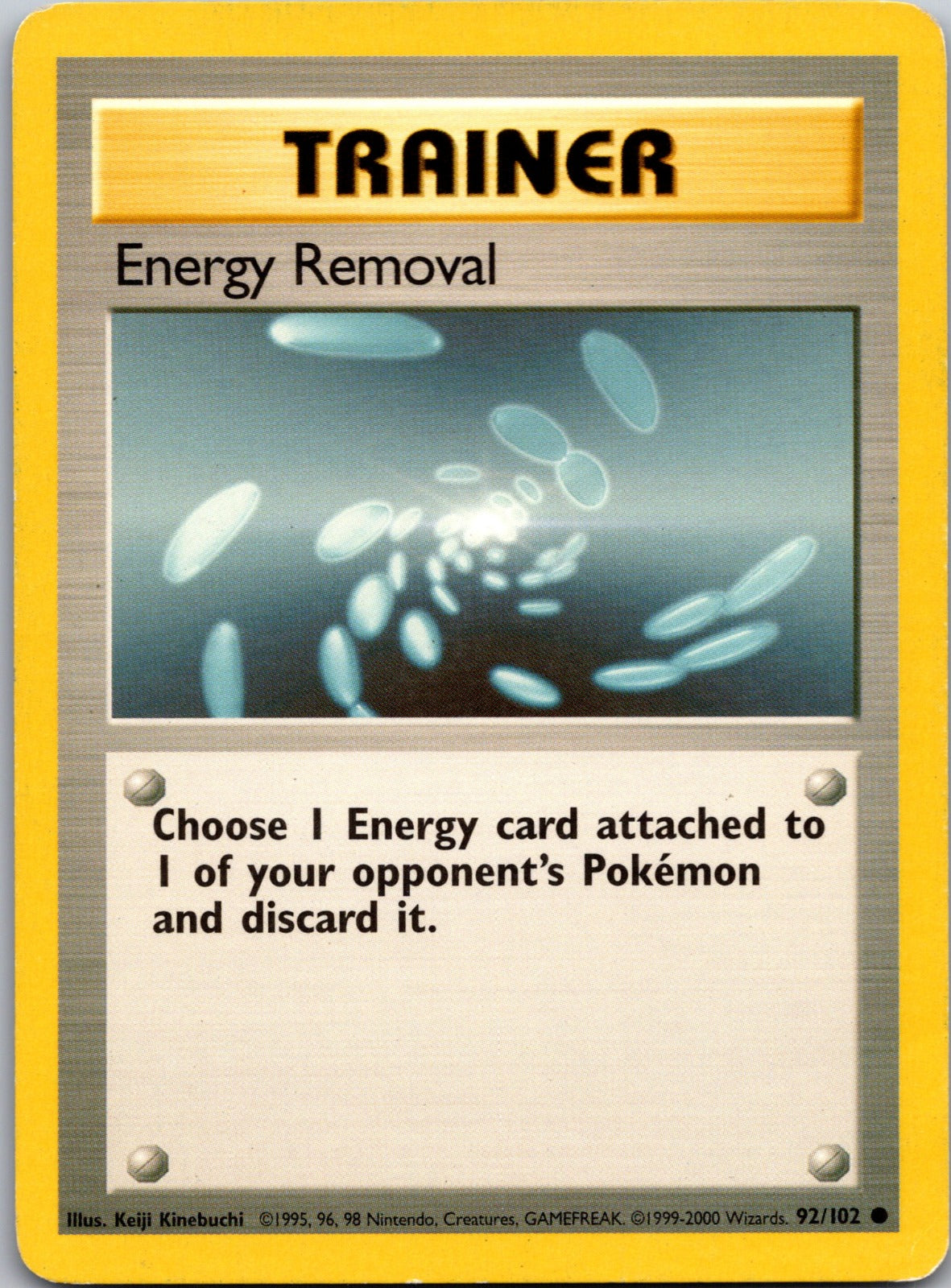1999 Base Set 092/102 Energy Removal LP Y137