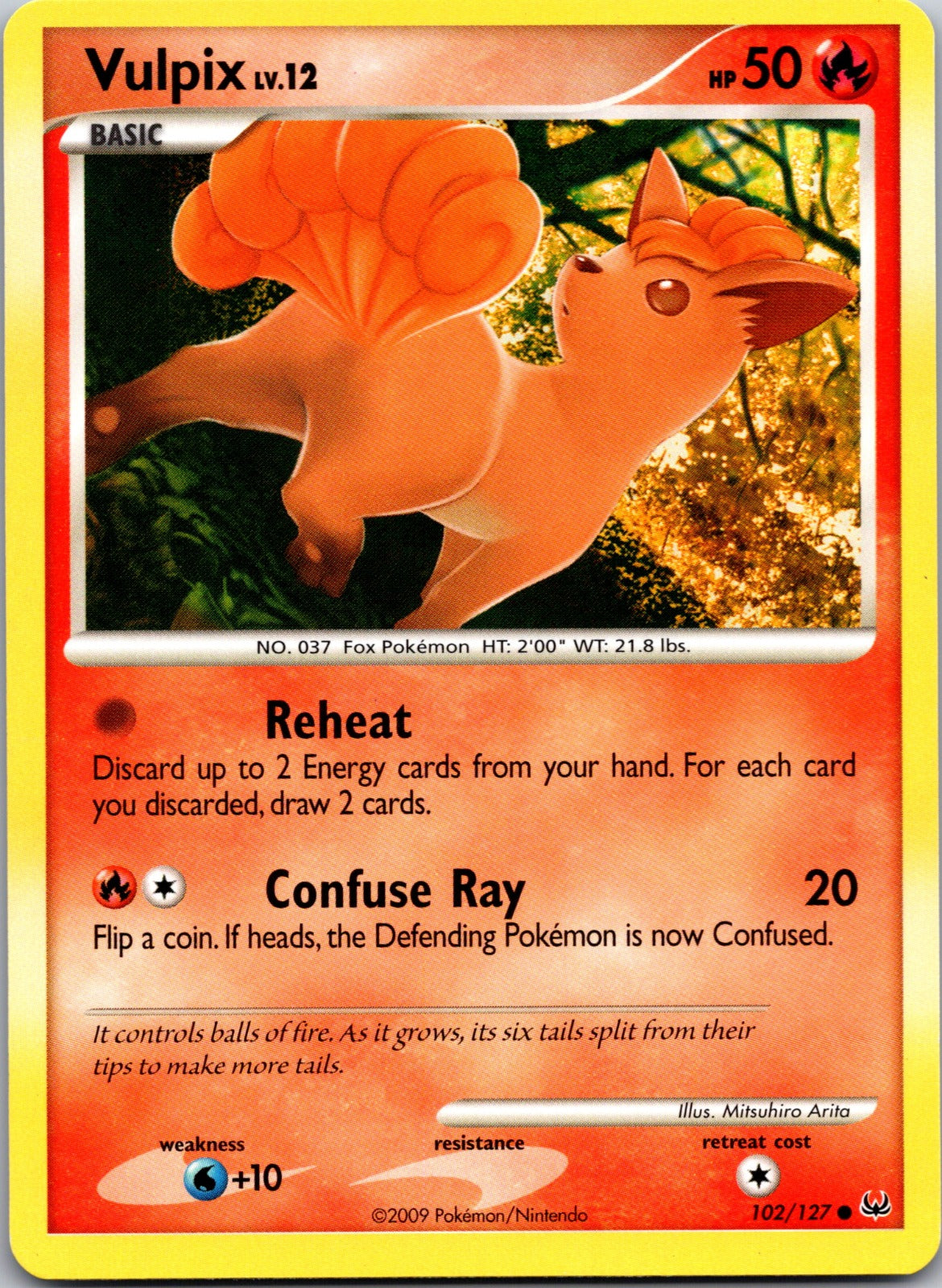2009 Platinum 102/127 Vulpix LP Z360