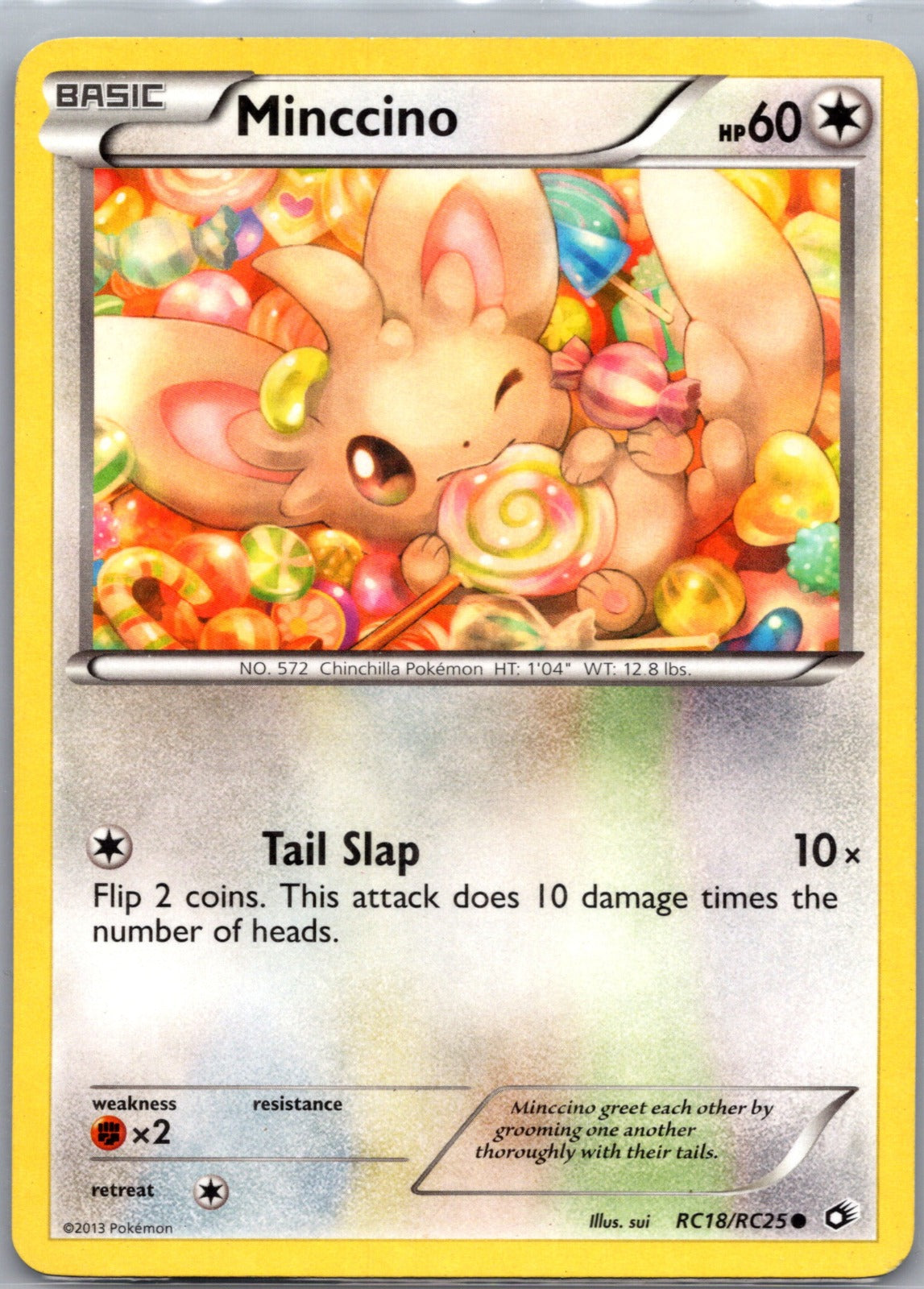 2013 Legendary Treasures: Radiant Collection RC18/RC25 Minccino LP G196