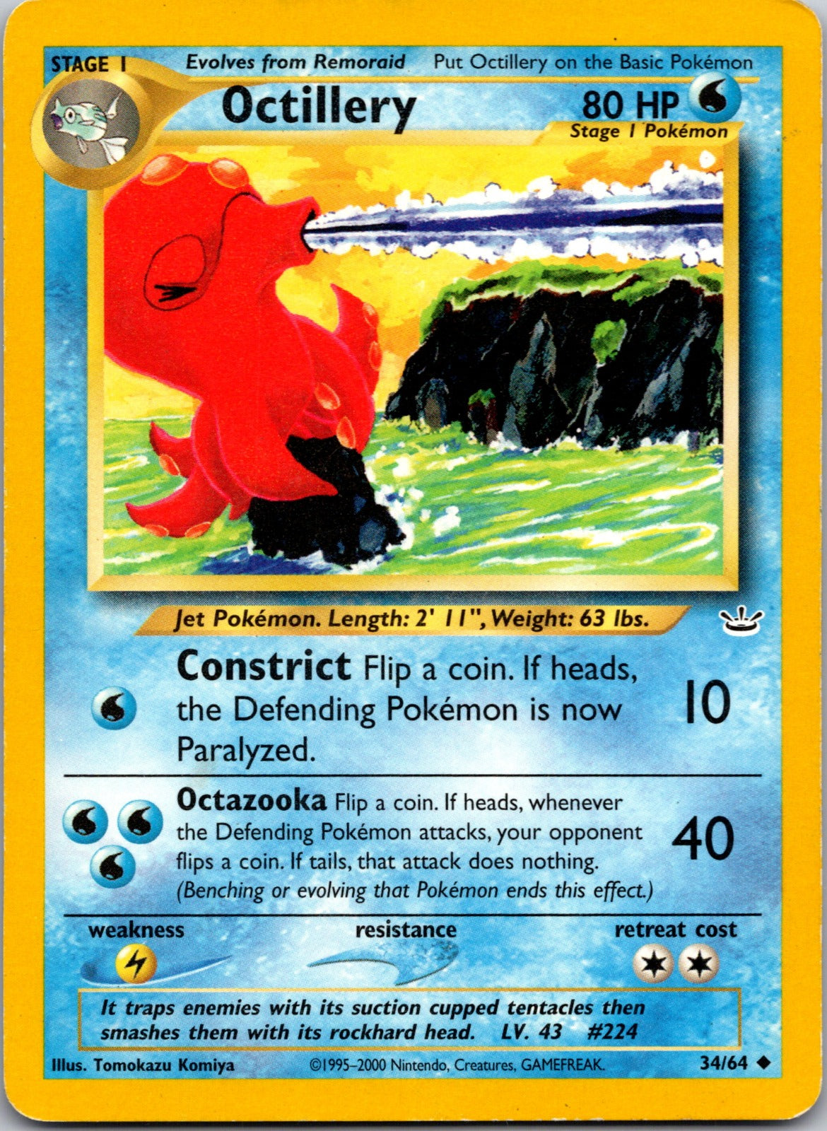 2001 Neo Revelation 34/64 Octillery MP Y75
