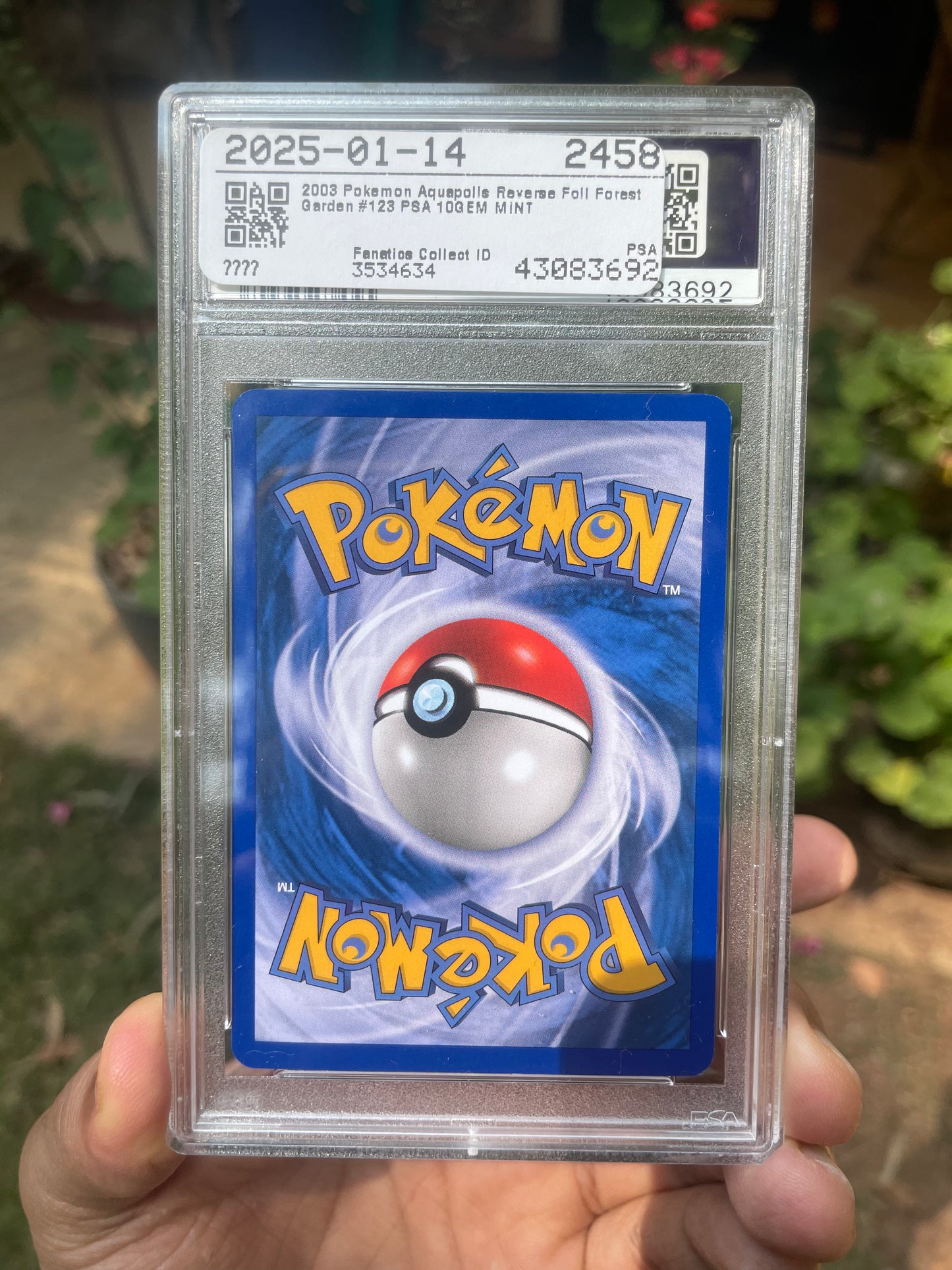 (PSA 10) 2003 Aquapolis 123 Forest Guardian Noctowl (Reverse)