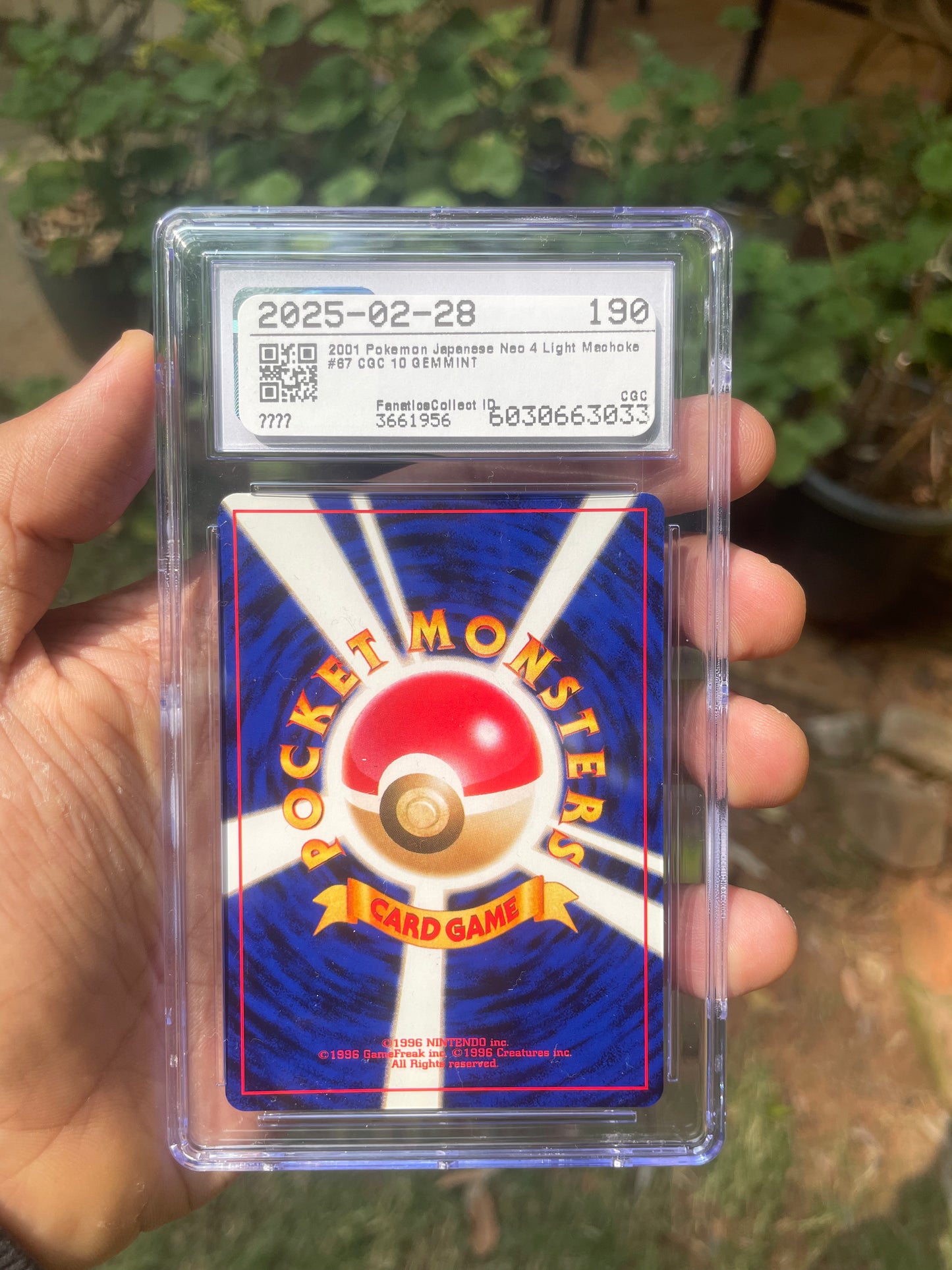 (CGC 10) 2001 Darkness, and to Light Light Machoke (JP)