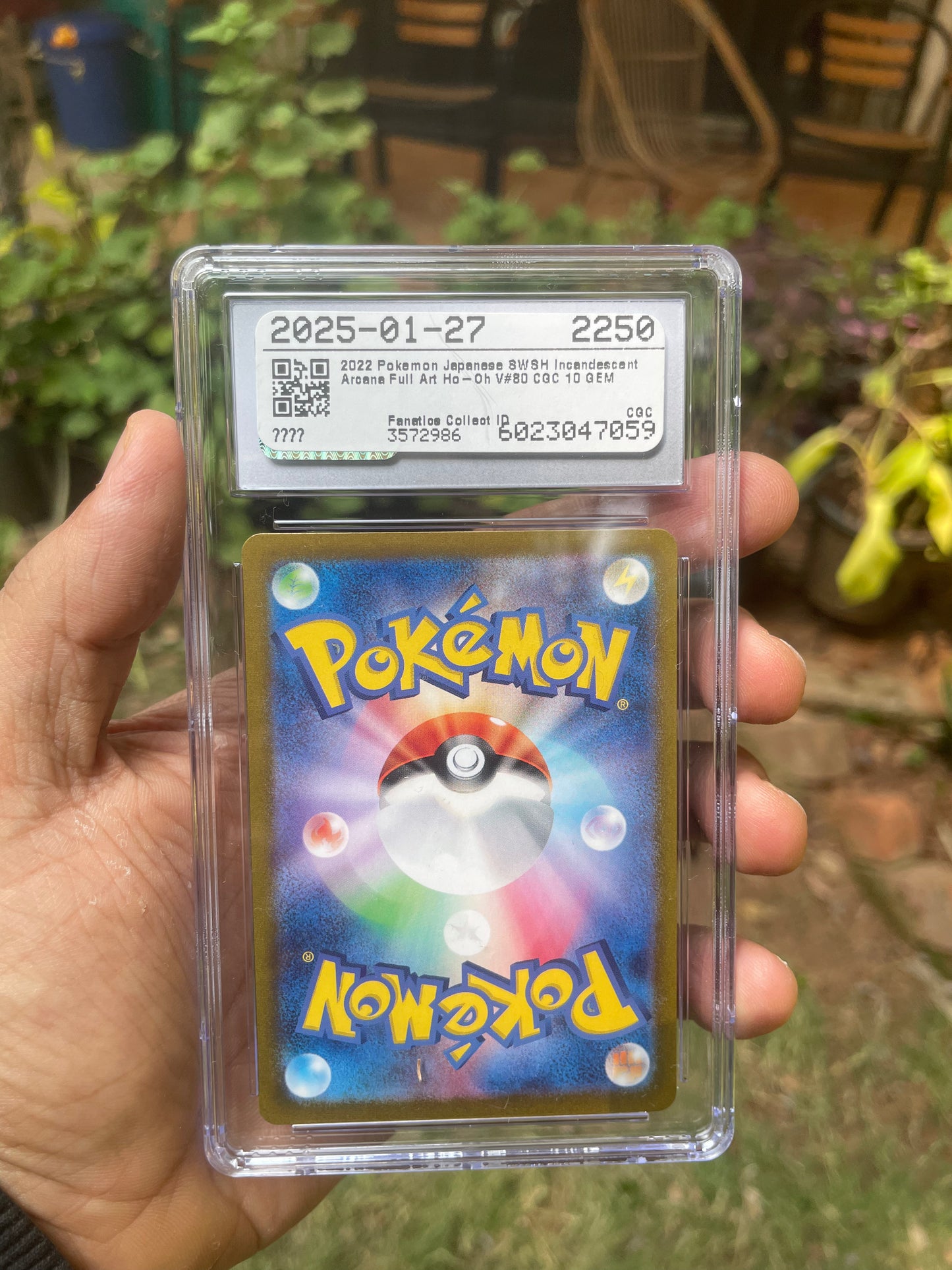 (CGC 10) 2022 Incandescent Arcana 80 Ho-oh V (JP)