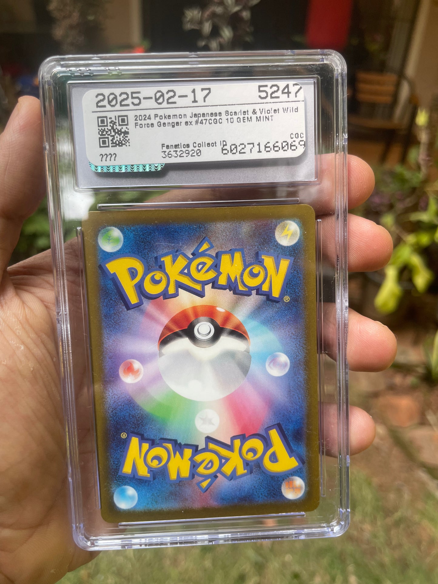 (CGC 10) 2024 Wild Force 47 Gengar ex (JP)